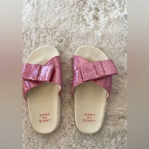 Janie and Jack Glittery Pink Kids Sandals